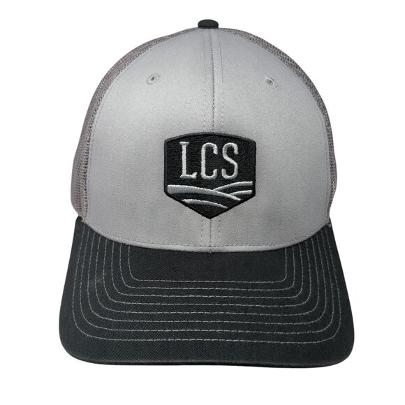 LCS Snapback 112 Trucker Hat Gray One Size Adjustable Mesh Back Richardson - Picture 1 of 10